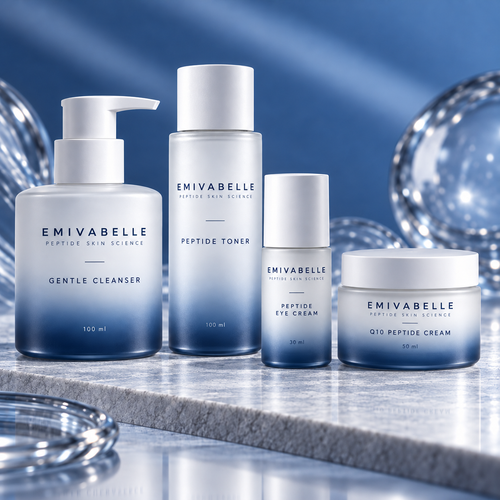 The Peptide Routine – Visualisierung der vier geplanten Produktverpackungen