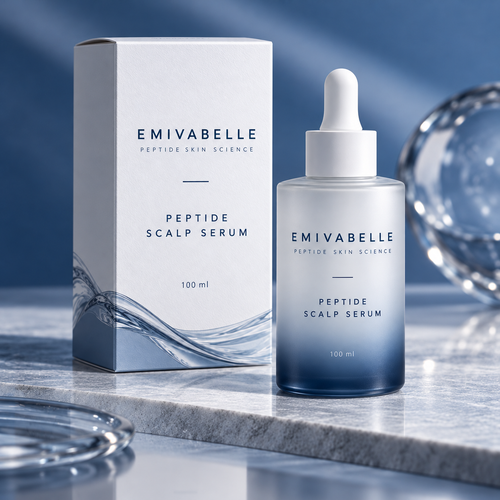 Peptid-Kopfhautserum mit Capixyl™ & AnaGain™ · 100 ml – EMIVABELLE Verpackungsvisualisierung